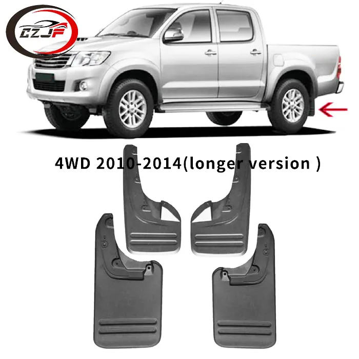Rear Pair Lr Splash Guard Mud Flap Black Logo For Toyota Hilux Ln85