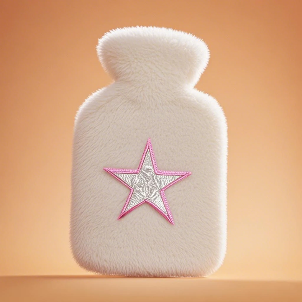 Super Soft Embroidered Plush Flannel Hot Water Bottle Warm Hot Water Bag Rubber Cover