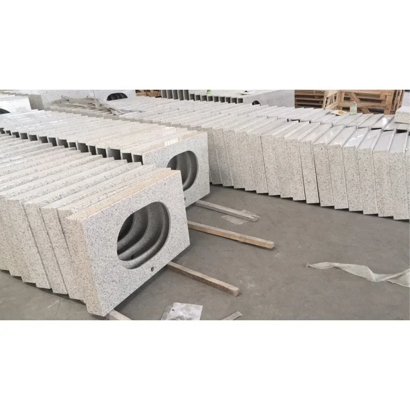 Commercial Sparkle White Granite Bathroom Vanity Top Set Home Decor