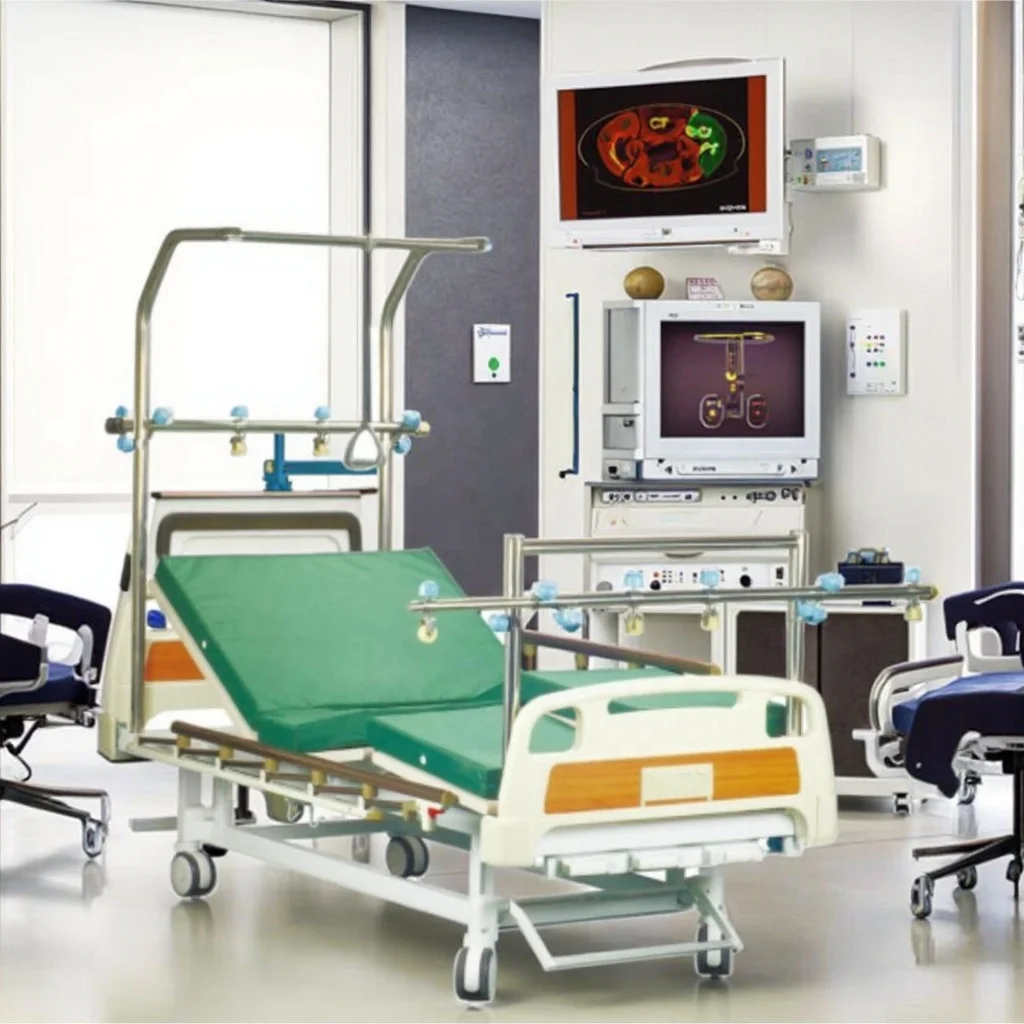 Orthopedic Procedures Surgical Traction Table SS304 Rack Foldable Adjustable Durable Modern Hospital Furniture for School Hotel 4