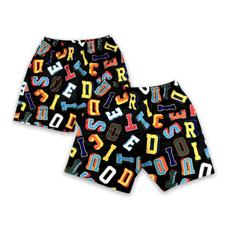Сублимированные баскетбольные шорты, индивидуальные мужские ретро-шорты для баскетбола в уличном стиле