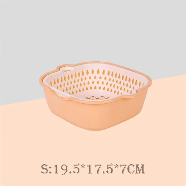 6-Piece Kitchen Multifunctional Drain Basket PP Material Household