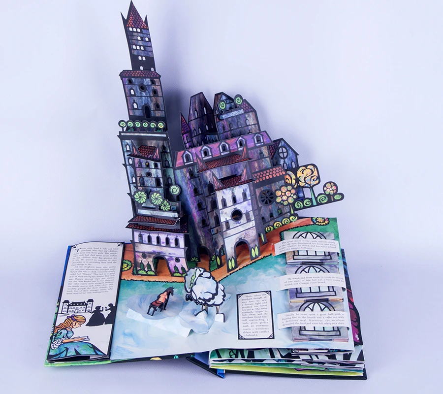 Educational Color Pop up Opposite Books for Children Printed Pop up Guide Book POP up Story Book