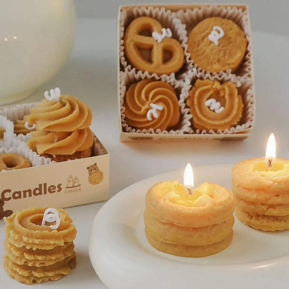 Cookies Aromatherapy Candles Simulated Candles Home Decor Kitchen Decorations Creative Ornaments Holiday Decor Candles