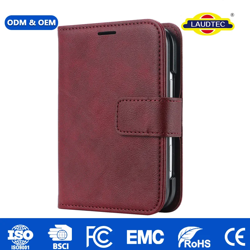 Magnetic Wallet Case PU Leather RFID Blocking Card Holder Qi Wireless Charging Shockproof Folio Cover OEM/ODM for iPhone Duo