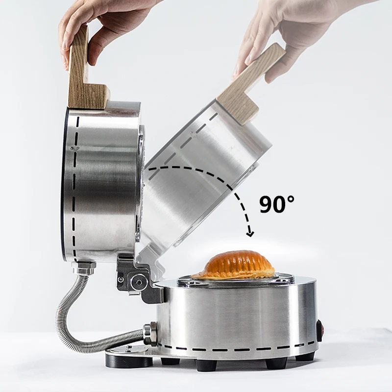 Popular Korean Street Food Stainless Steel UFO Burger Making Machine 110V/220V Round Sandwich Maker CE Ice Cream Burger Maker - Image 5