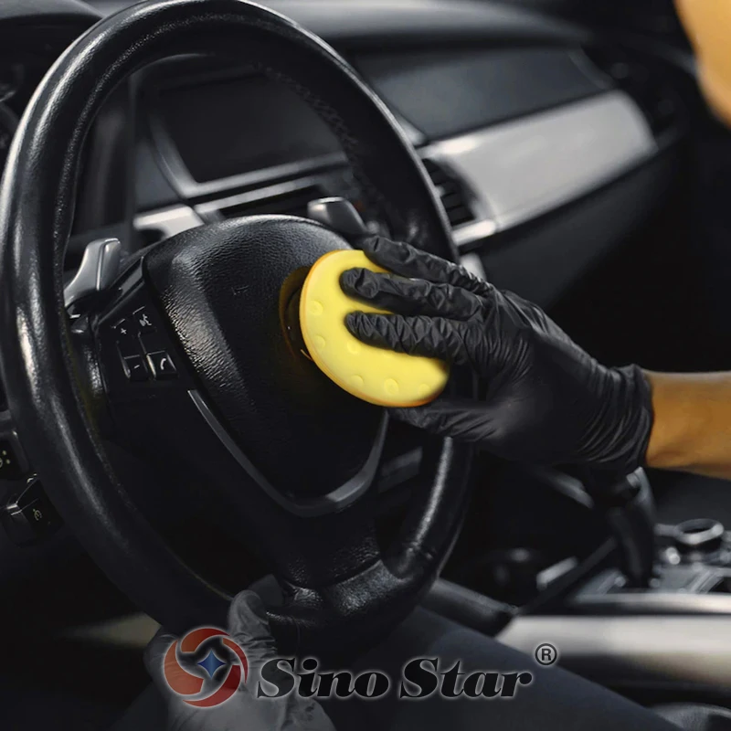 Лидер продаж 2022 года, подушечки-аппликаторы для ухода за автомобилем, губка для полировки колес, двусторонняя губка для красоты автомобиля, цена SP00118
