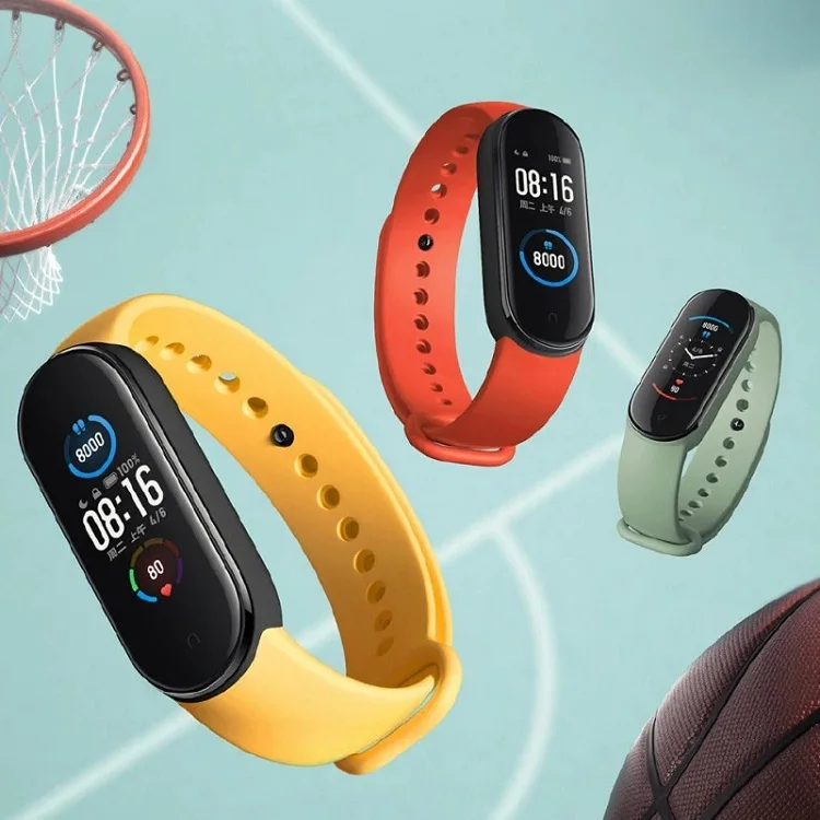 Оригинальный браслет Xiaomi Miband 5, глобальная версия, спортивный водонепроницаемый браслет, пульсометр, фитнес-часы, Xiaomi Mi Band 5