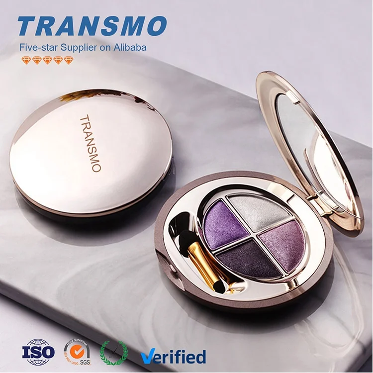 Custom Rose Gold Compact Powder Empty Case Recyclable Pressed Powder Packaging for Cosmetics Lotion Customizable Pressed Powder