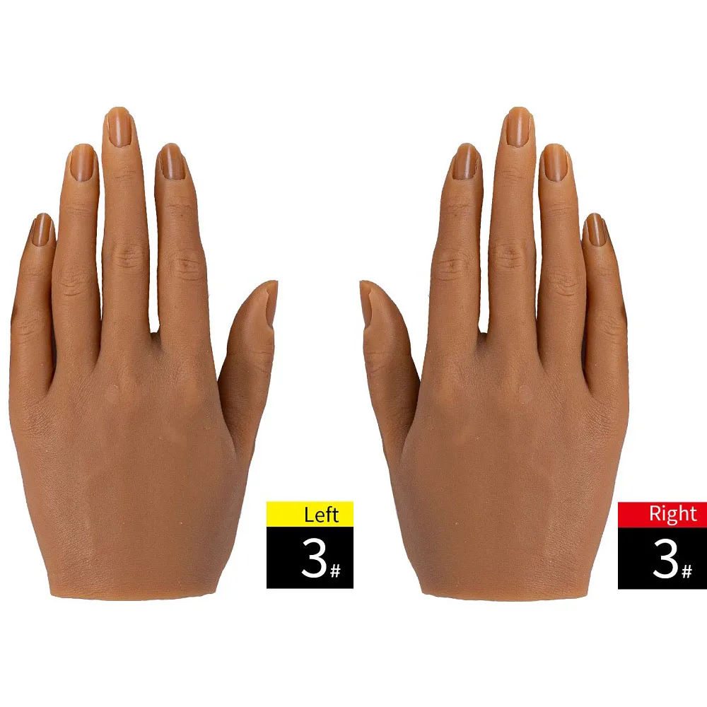 Nail Training Practice Hand For Acrylic Nails Silicone Fake Hands To Nail  Practice Hand Model Filming Props Veikmv
