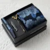 Conjunto de caja de regalo kk jacquard azul