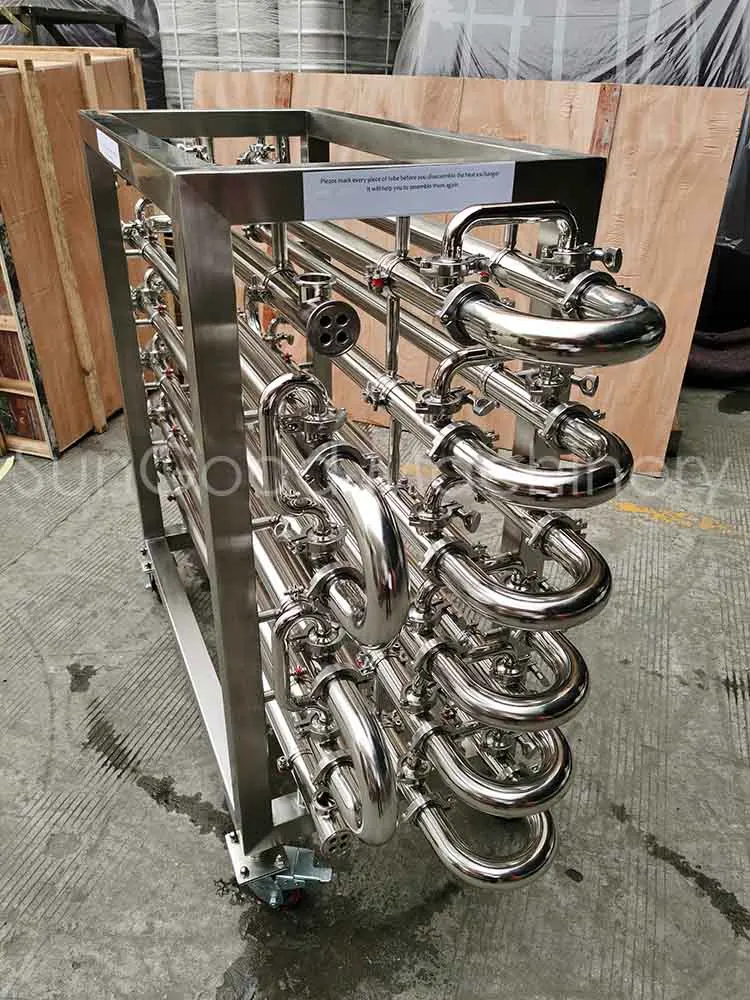 Stainless Steel Counterflow Wort Chiller Tube In Shell Heat Exchanger