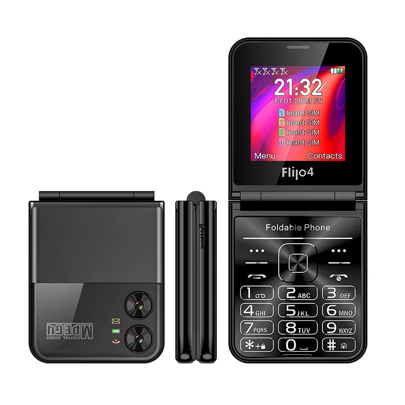 UNIWA F265 4 Sim Card Small Folding Mobile Phones