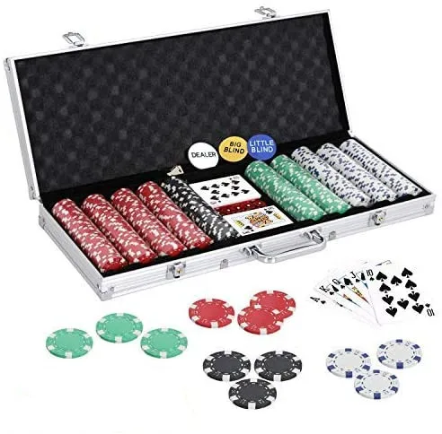 100 0 300 Or 500 Chip Dice Style Poker Chips Sets In Aluminum Case With Cards Dice And Keys For Playing Poker Game Night Buy Poker Chip Set Poker Set 500 Chips Poker