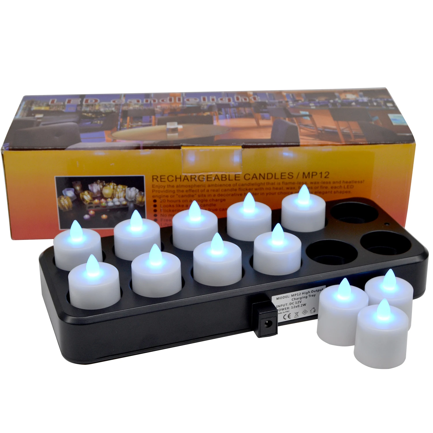 Wireless Rechargeable Remote Control Led Tea Light Candles With 12