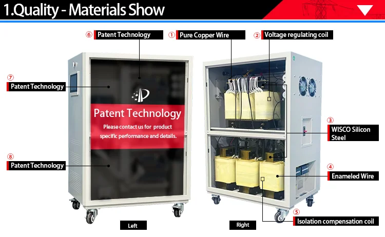 SCR 30KVA 50KVA 60KVA 100KVA AC 3 Phase Power Stabilizer SCR Thyristor Regulator
