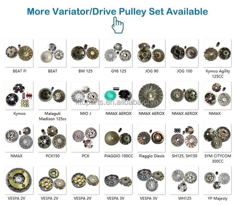 KTD MIO Sporty 110 Drive Fan Face Dr Pulley Kits CVT Parts Scooter Performance Racing Variator Set