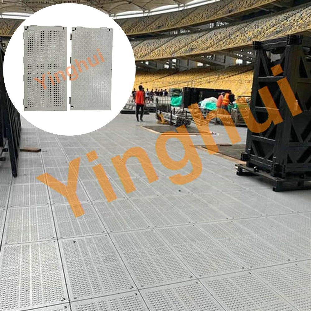 T-04 Plastic pp interlocking grass protective flooring,outdoor temporary deck protection carpet event flooring for turf