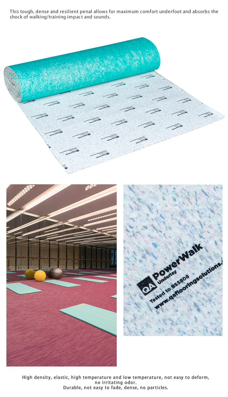 Non Sound Absorbing Underlay Slip Carpet Underlay Liner Mat For Office