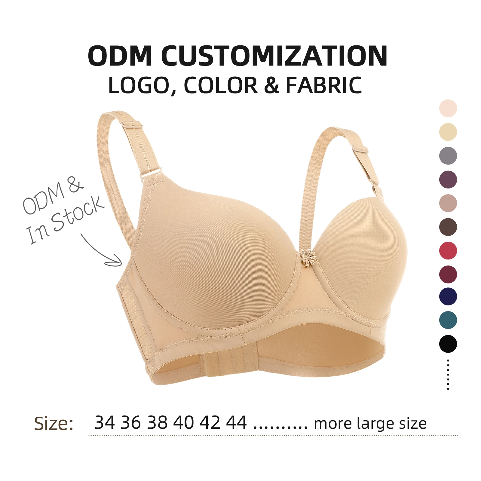 High Quality Underwear Large Busts Ladies Big Bra Plus Size Woman Underwire  Bra