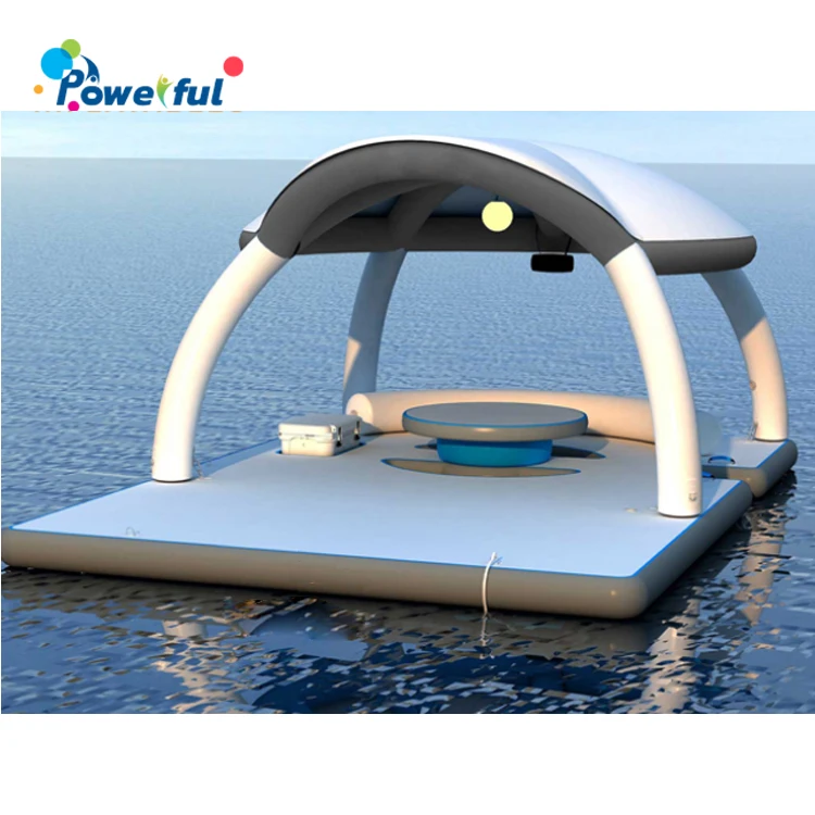 Water Floating Platforms Dock Inflatable Water Floating Island  With Tent