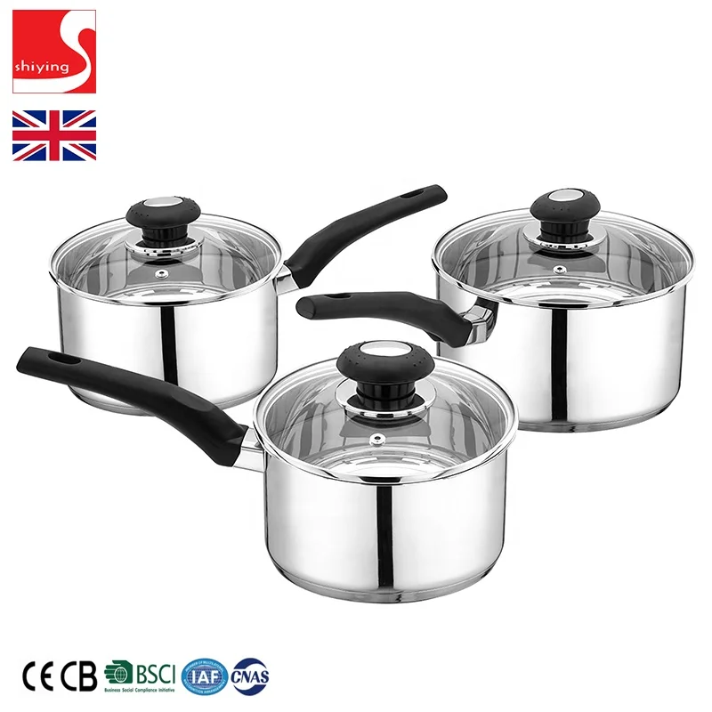 SY-Kitchenware Stainless Steel Cookware Set Silver Wmf Pot 304 OEMpots and Pans Set Induction Cooking