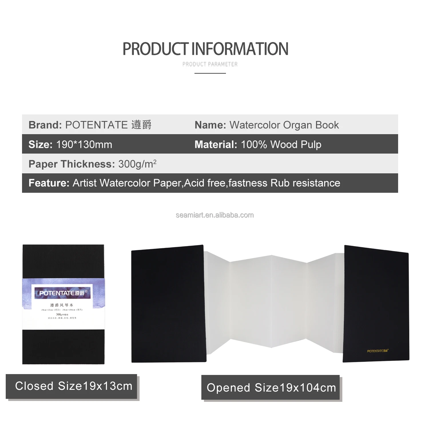 Premium Concertina Watercolor Sketchbook/color Lead/sketch Book