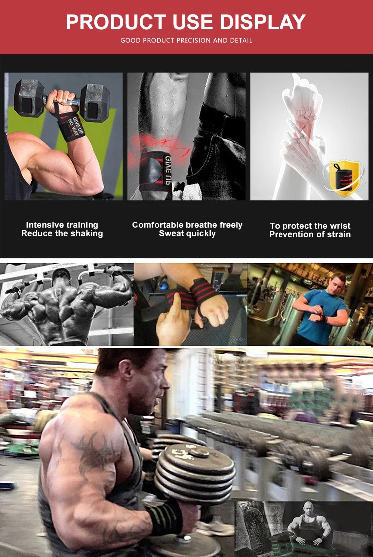 Hot Sale Powerlifting Wrists Fitness Safty Wrist Wraps Weight Lifting