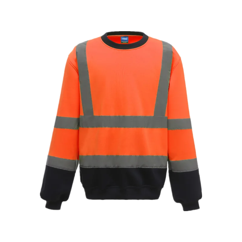 Breathable 100% Cotton Flame Resistant Shirt Orange Hi Vis Reflective Welding Stretch FRC Clothing