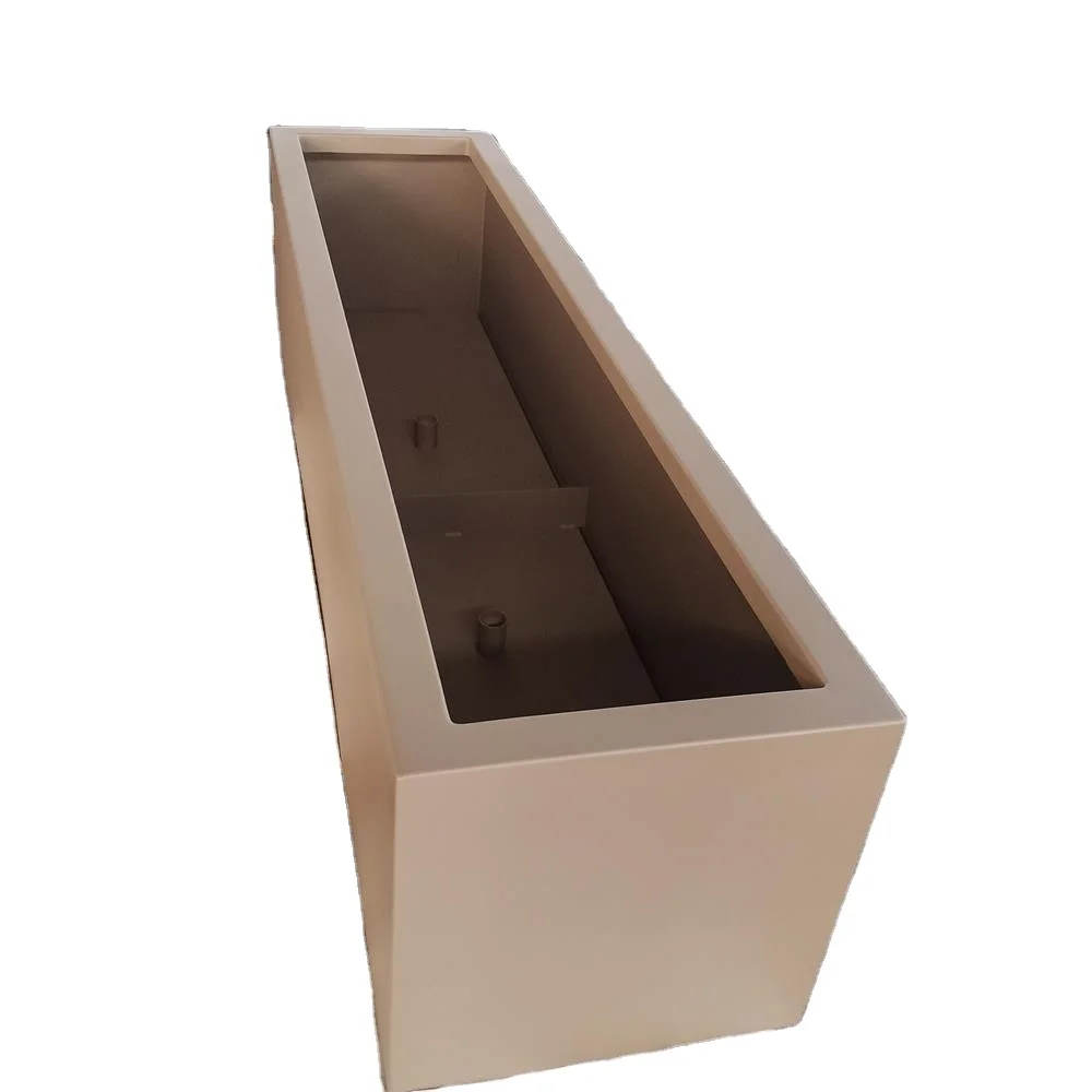Factory Sales Light Weight Durable Large Black Tall Metal Steel Planter Box for Home and Garden