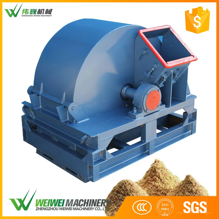 Weiwei Factory Big Capacity Pine Grill Wood Chips Tractor Log Trailer for Wood Hammer Mill CE Certification Wood Drum Chipper