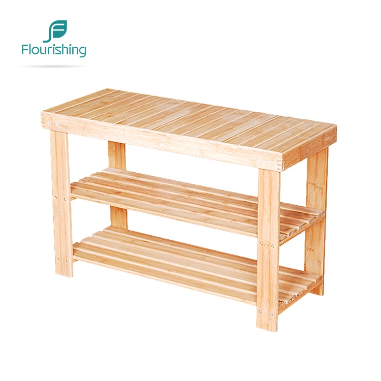 3 уровня бамбука органайзер для хранения держатель пластиковая скамья для сада деревянный шкаф для обуви из скамья