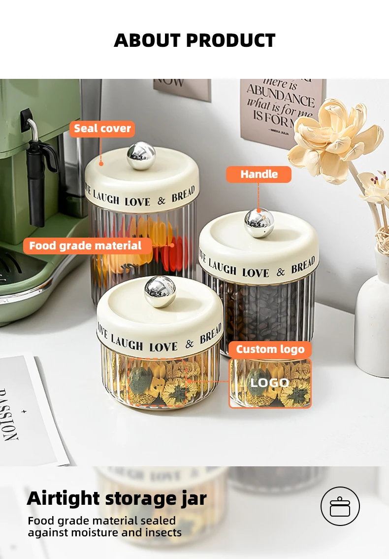 Wannuo Multi-size Transparent Sealed Kitchen Storage Jar Airtight Food Jar Sets Food Storage & Container supplier