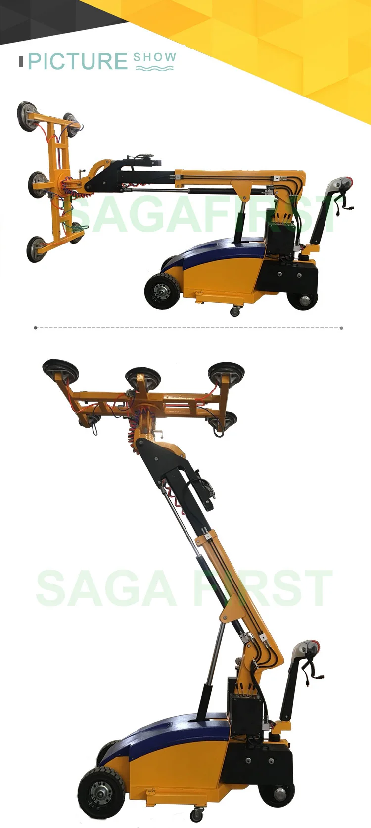 GL-LD 600kg 800kg Mini Electric Robotic Vacuum Glass Lifter