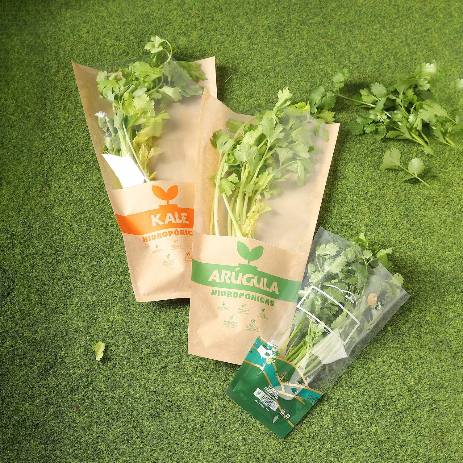 Custom Biodegradable Cool Fresh Vegetable Fruits Food Lettuce Wicker Cone Bag for Frozen Food Packaging and Shopping