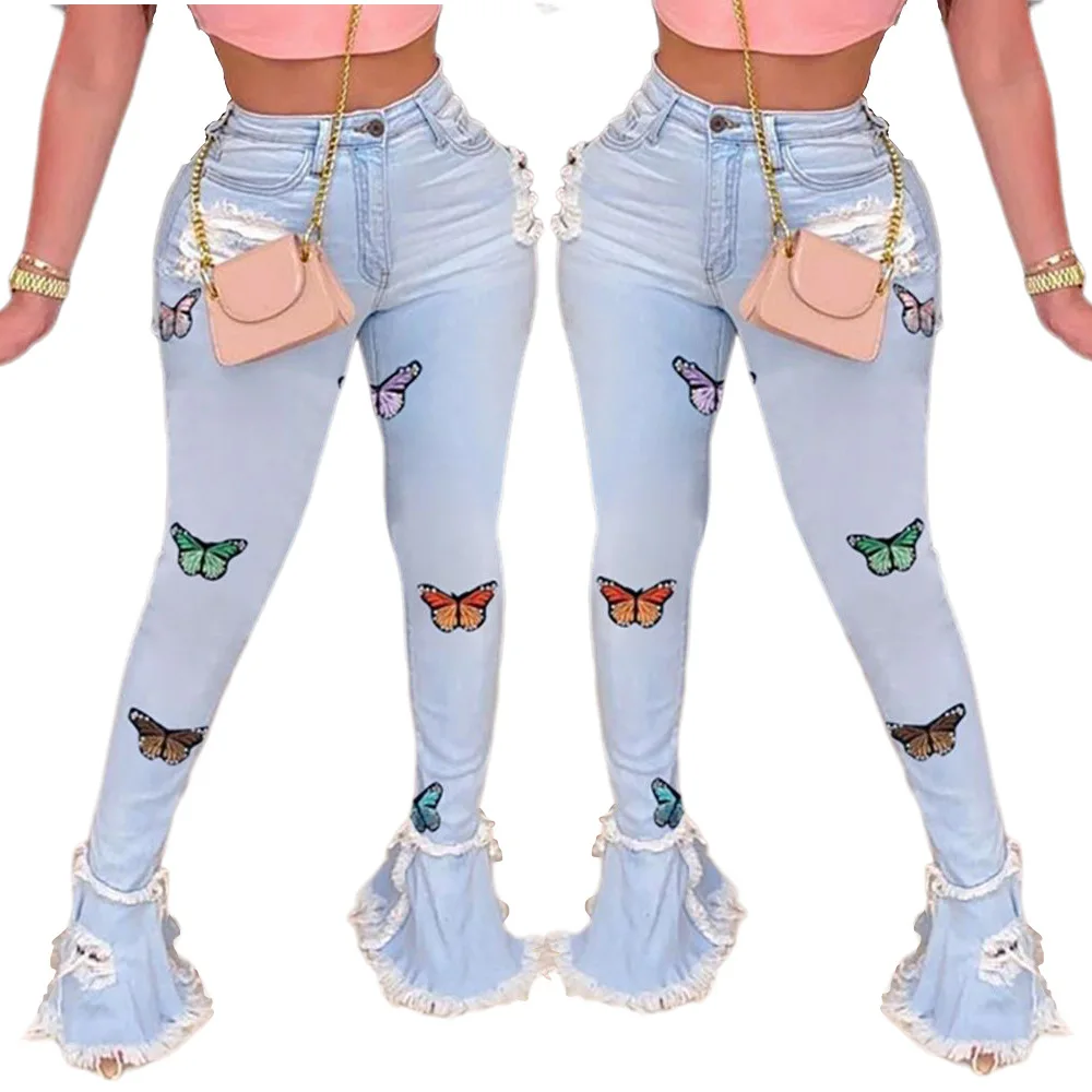 S-3xl Plus Size Ladies Jeans Pants 