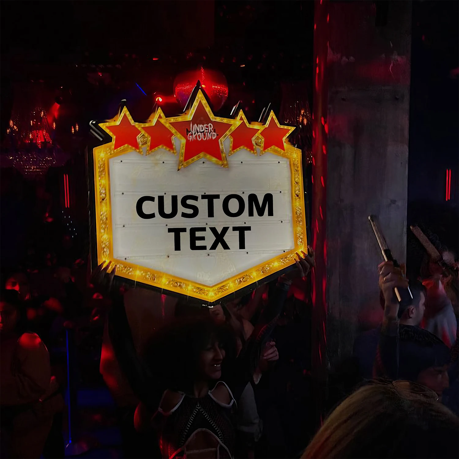 Wholesale Custom Vip Board Letter Custom VIP Bottle Presenter Service Sign LED Marquee Sign