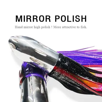 CHEERY High Quality SSLN01 Octopus Squid Skirt Stainless Steel Head Trolling Lure Saltwater Marlin Tuna Big Game Fishing Lures – Trolling Lure – view 3