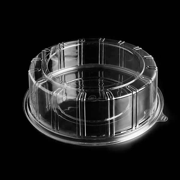 Visions 12 Clear PET Plastic Round Catering Tray High Dome Lid - 25/Case