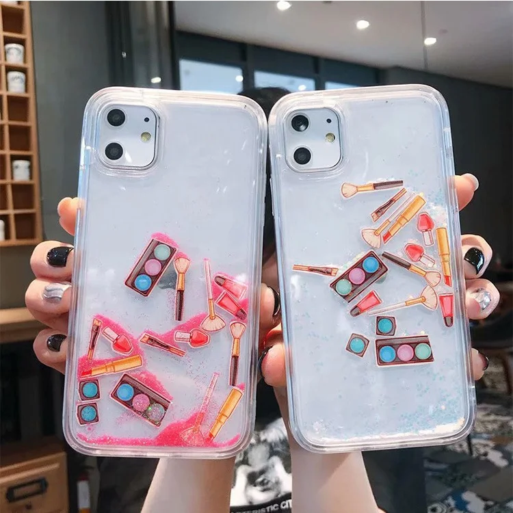 Glitter Liquid Sand Lipstick Phone Case Make up Phone Cases for iPhone 7 8 SE X 11 Pro Glitter Liquid Sand Lipstick Phone Case Make up Phone Cases for iPhone 7 8 SE X 11 Pro