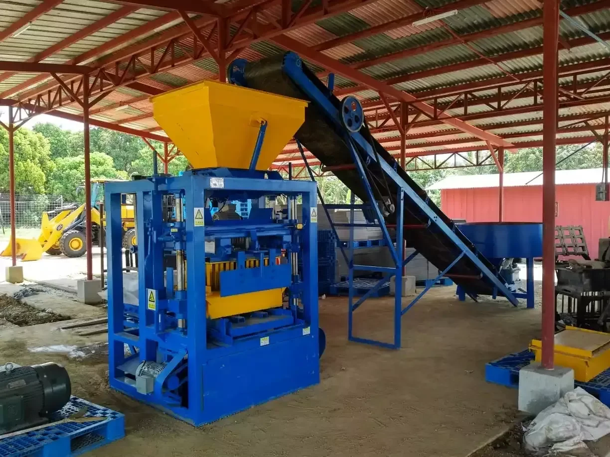 QT4-24 Concrete Block Machine - Efficient Brick Making