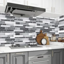 CS Crystal Drip Vintage Grey Bricks 3D Effect Self Adhesive Tiles Wall Stickers for Home Decor