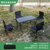 Table longue noire 95 cm grandes chaises noires 4