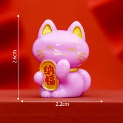 HEMOTON – 36 Figurines Chats Miniatures – Statues Résine 2,8 Cm – Maneki Neko – Déco Jardin, Maison De Poupée, Micro-Paysage