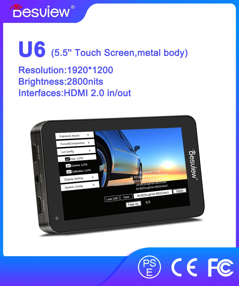 Desview R6 Uhb 5.5'' Ips Touchscreen Camera Monitor Full Hd