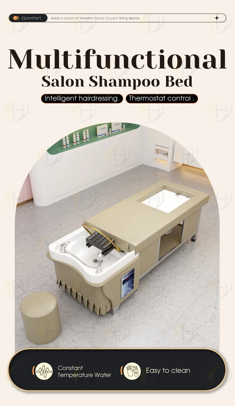 Table For Shapoo Thai Head Spa Lay down Washing Hair Chair Salon Electric Pedicure ...