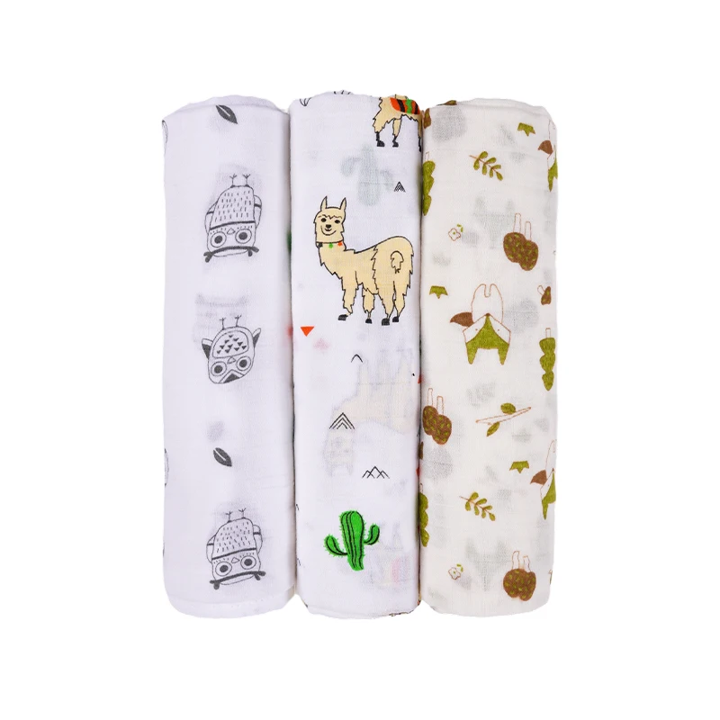 Bamboo Cotton Baby Blankets Sustainable Newborn Swaddle Blanket  Muslin Wrap Wholesale Baby Swaddle Muslin Baby Swaddle Wrap