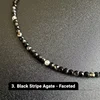 3. Black Stripe Agate - Faceted