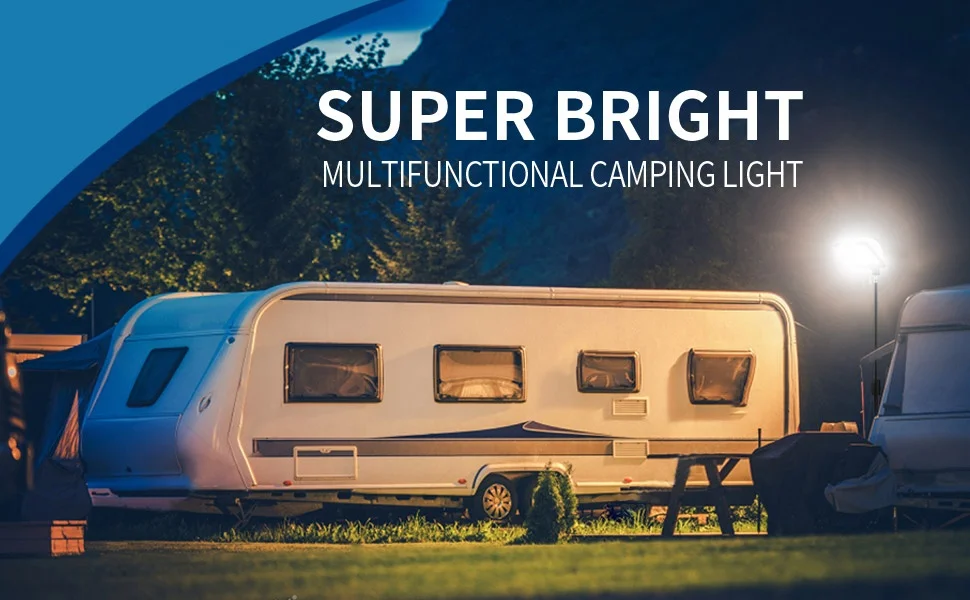 Lampelumen Led Light with Stand Height Adjustable Metal Camping White IP67 70 Led Light for Camping Big Space DC 5V No MOQ 50000