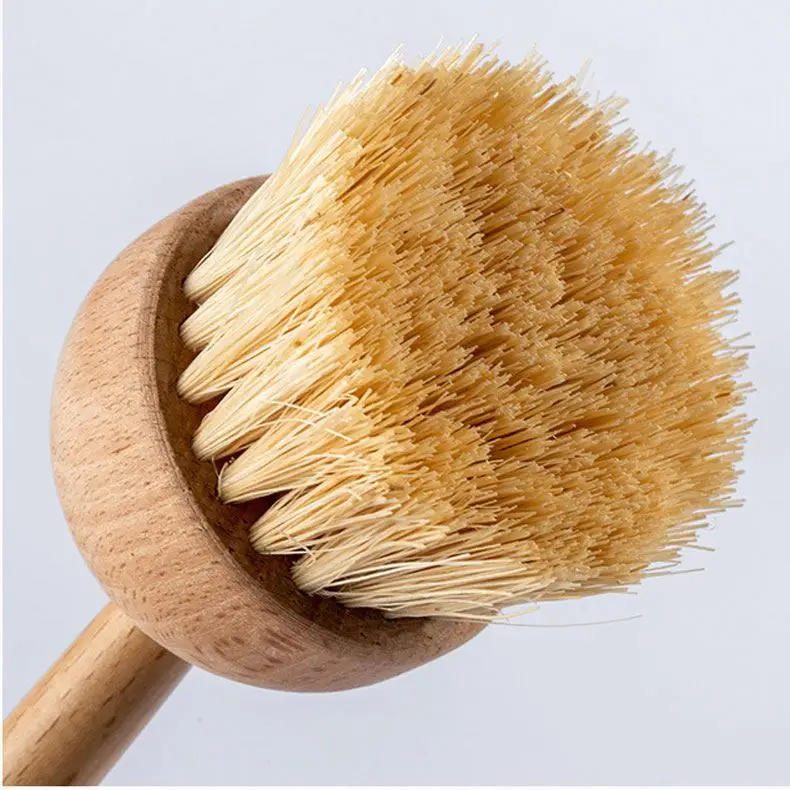 Natural Sisal Palm Coconut Bristles Bamboo Dish Brush for Cast Iron Skillet  Pots Pans Household Items Kitchen - China Electric and Clean price